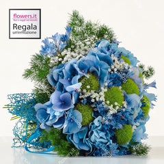 DEPTH - Sky-Blue Hydrangea and Green Trek