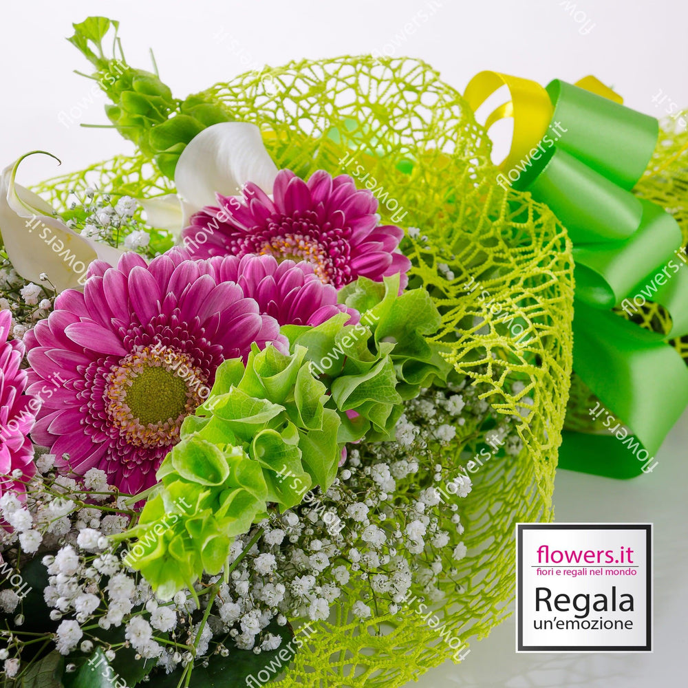 Calle, gerbere, girasoli e rose. | Consegna Fiori a Domicilio per Compleanni, Compleanno, Festa del Papà, Festa della Donna, Festa della Mamma, Laurea, Nascita, Nascite, Pasqua, Primavera