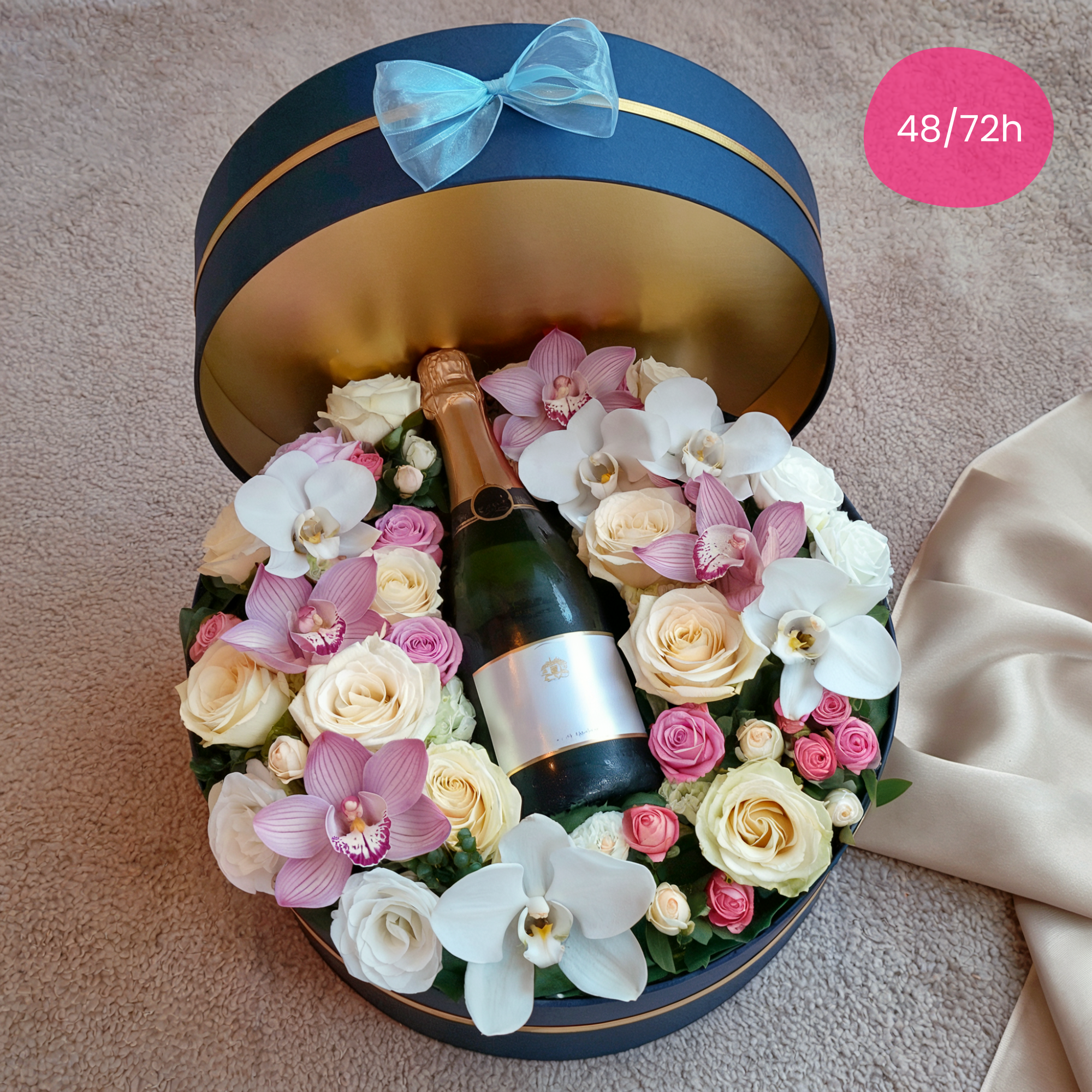 CELEBRAZIONE FLOREALE – Scatola Fiori con Spumante