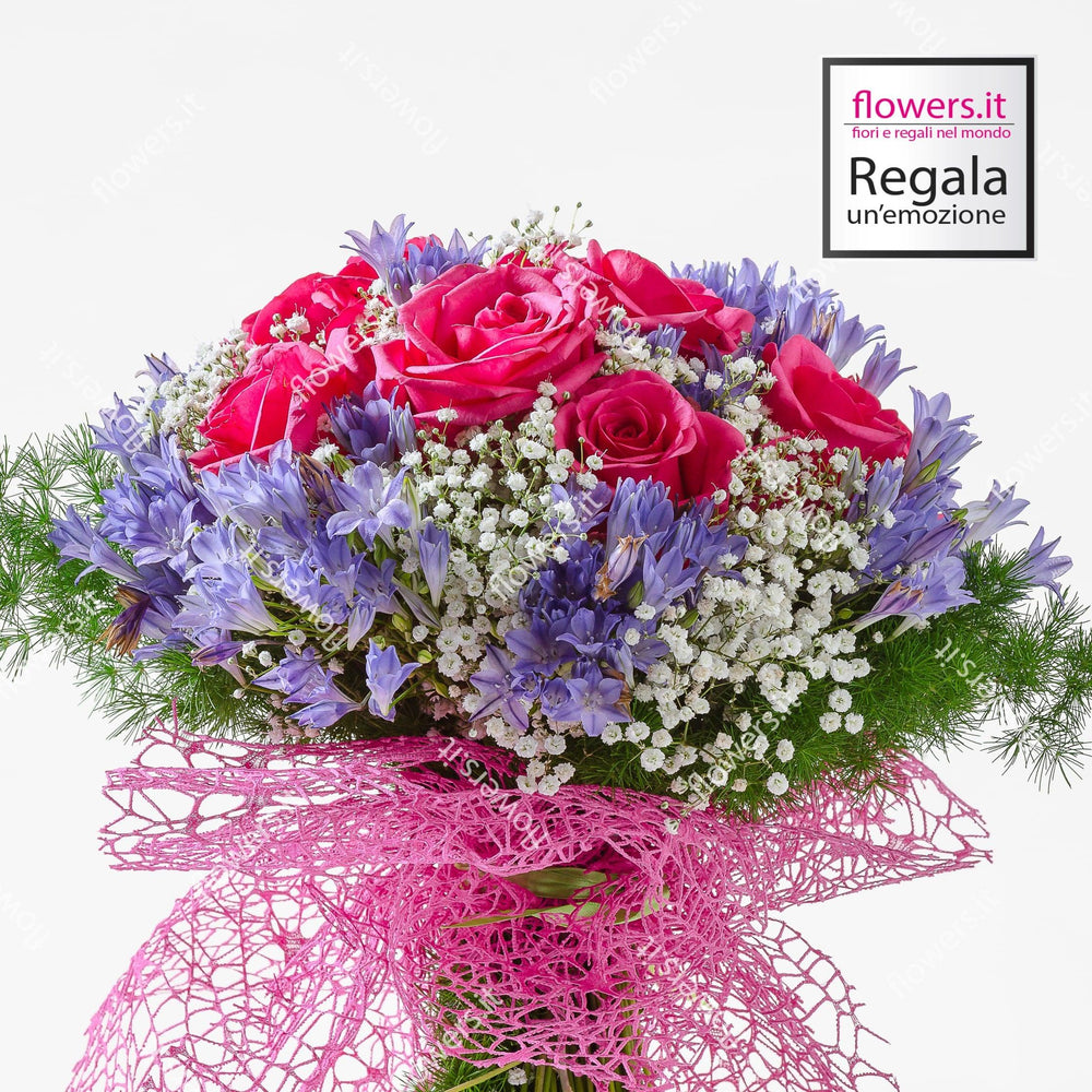 12 roselline con fiori di Fabiola. | Consegna Fiori a Domicilio per Compleanni, Compleanno, Festa della Donna, Laurea, Nascita, Nascite, Natale, Pasqua, Primavera, SAN VALENTINO, TUTTE LE STAGIONI