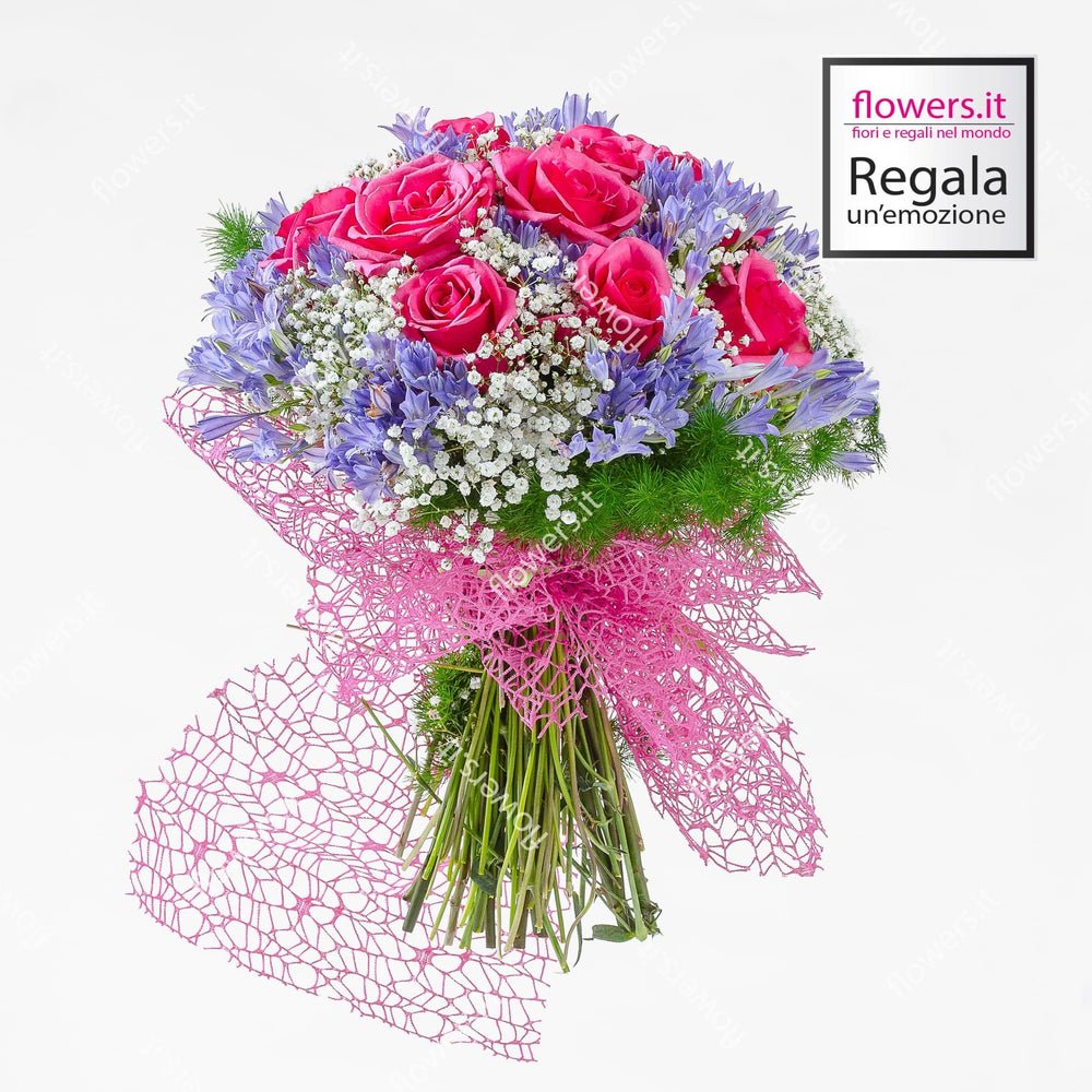 12 roselline con fiori di Fabiola. | Consegna Fiori a Domicilio per Compleanni, Compleanno, Festa della Donna, Laurea, Nascita, Nascite, Natale, Pasqua, Primavera, SAN VALENTINO, TUTTE LE STAGIONI