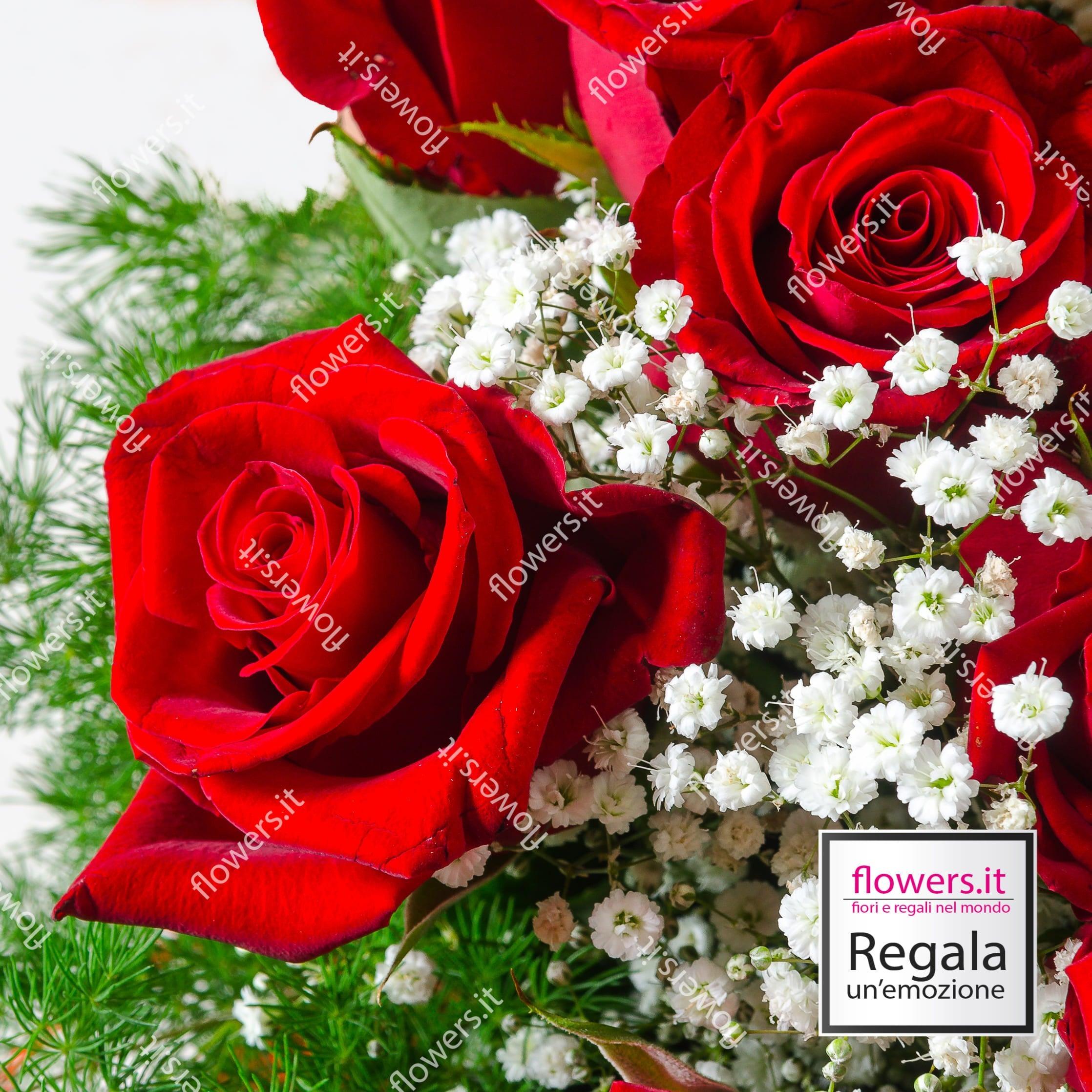 PASSIONE - Bouquet rose rosse