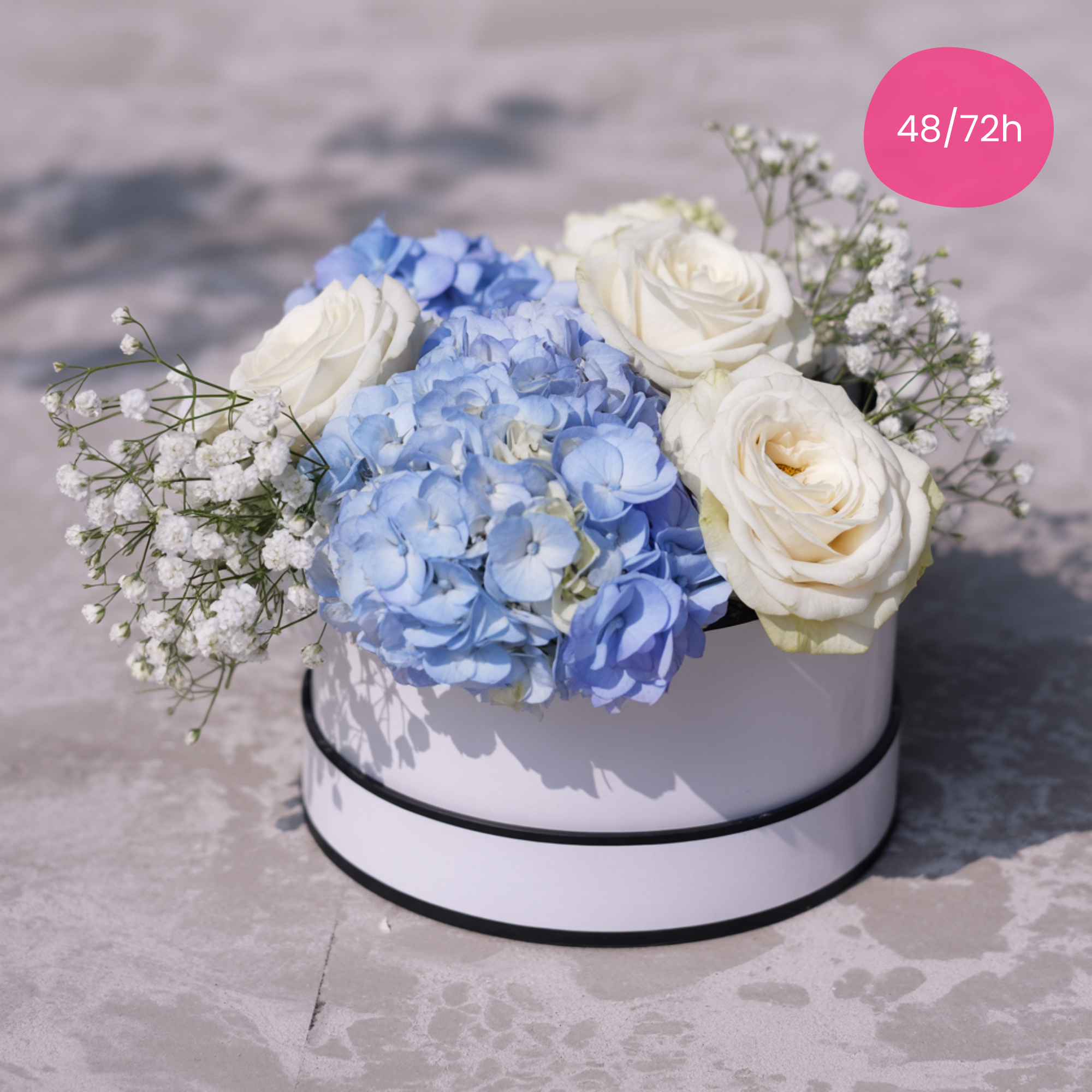 PUREZZA INCANTATA – Flower Box Rose Bianche e Fiori con Peluche