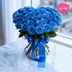 PINK HEART – Maxi Heart-Shaped Rose Bouquet (Choice of Color)