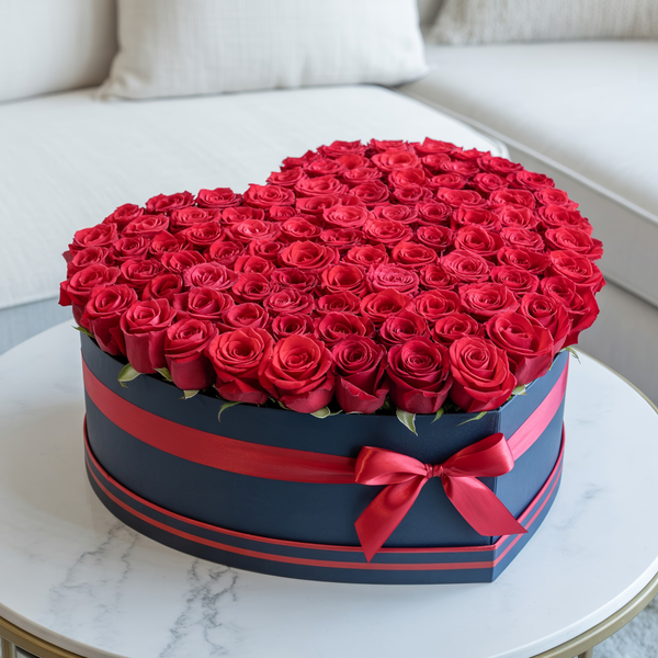 Scatola con 100 Rose Rosse | Consegna Fiori a Domicilio per ANNIVERSARI, Compleanno, Festa della Donna, MATRIMONIO, SAN VALENTINO