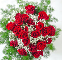 7 roselline con verde e gypsophila. | Consegna Fiori a Domicilio per Best Seller, Compleanni, Compleanno, Festa del Papà, Festa della Donna, int-10, int-30, int-40, Laurea, SAN VALENTINO, TUTTE LE STAGIONI