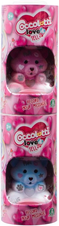 Giochi Preziosi - Coccolotti: Love & Tell - Peluche Orsetto Colorato Portachiavi