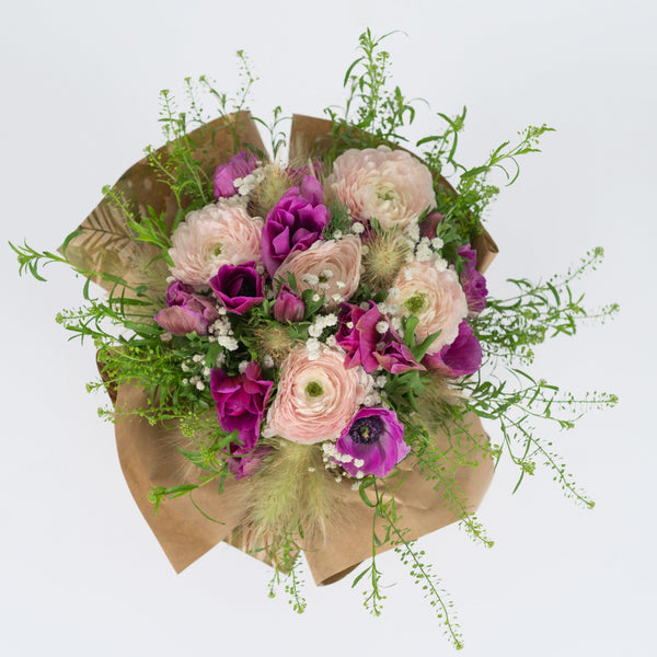 Bouquet di Anemoni e Ranuncoli - Mazzo di fiori con anemoni e ranuncoli. | Flowers Delivery Consegna Fiori a Domicilio