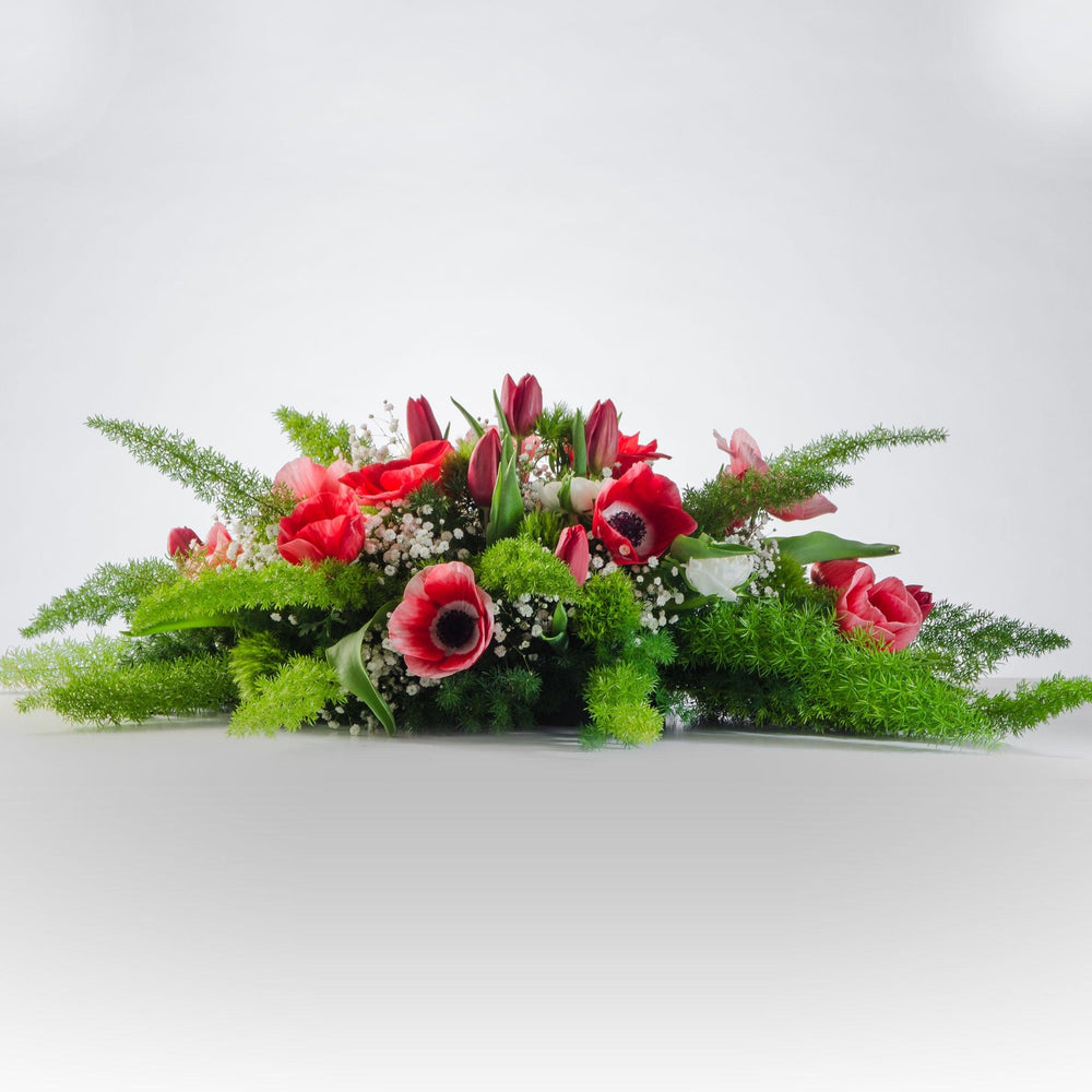 MAGNIFICA SORPRESA - Anemoni, tulipani, ranuncoli, gypsofila, green trek - Anemoni, tulipani, ranuncoli con gypsophila. | Flowers Delivery Consegna Fiori a Domicilio
