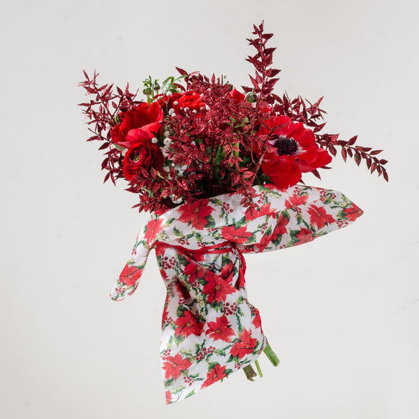 AUGURI PORTASOLDI - Bouquet di Natale - Bouquet natalizio con fiori rossi di stagione. | Flowers Delivery Consegna Fiori a Domicilio