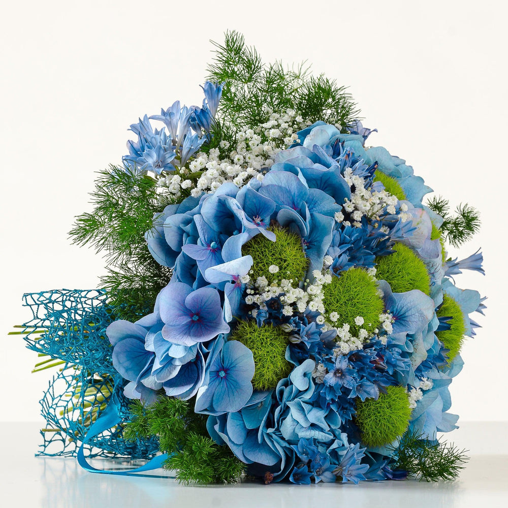 Bouquet di fiori di ortensia celesti/bianchi/rosa. | Consegna Fiori a Domicilio per Compleanni, Compleanno, Festa della Mamma, Laurea, Nascita, Nascite, Pasqua, Primavera, PRIMAVERA ESTATE
