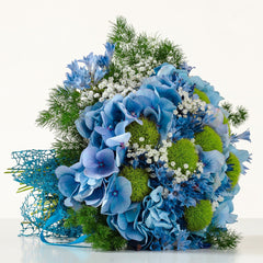 DEPTH - Sky-Blue Hydrangea and Green Trek