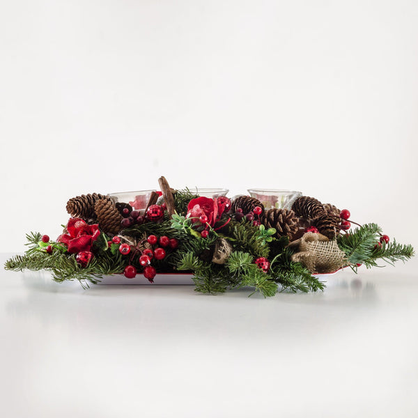 Composizione natalizia semplice. | Consegna Fiori a Domicilio per Natale
