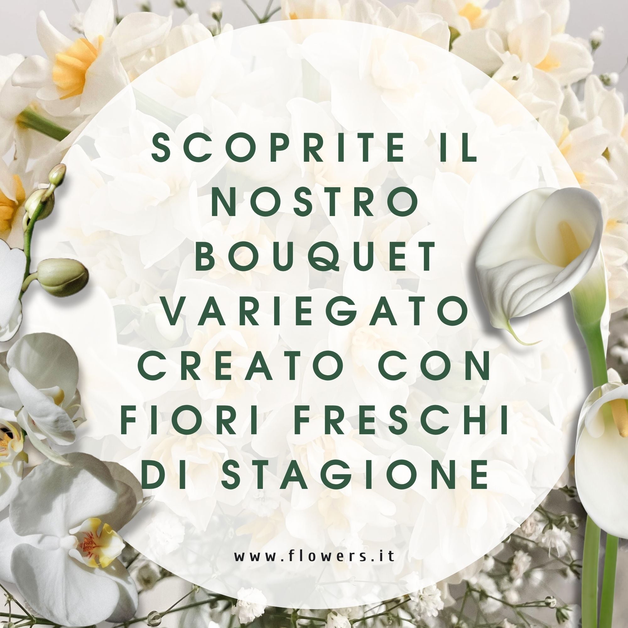 CREATIVITA' BIANCO - Il Bouquet del fiorista con tonalità bianco
