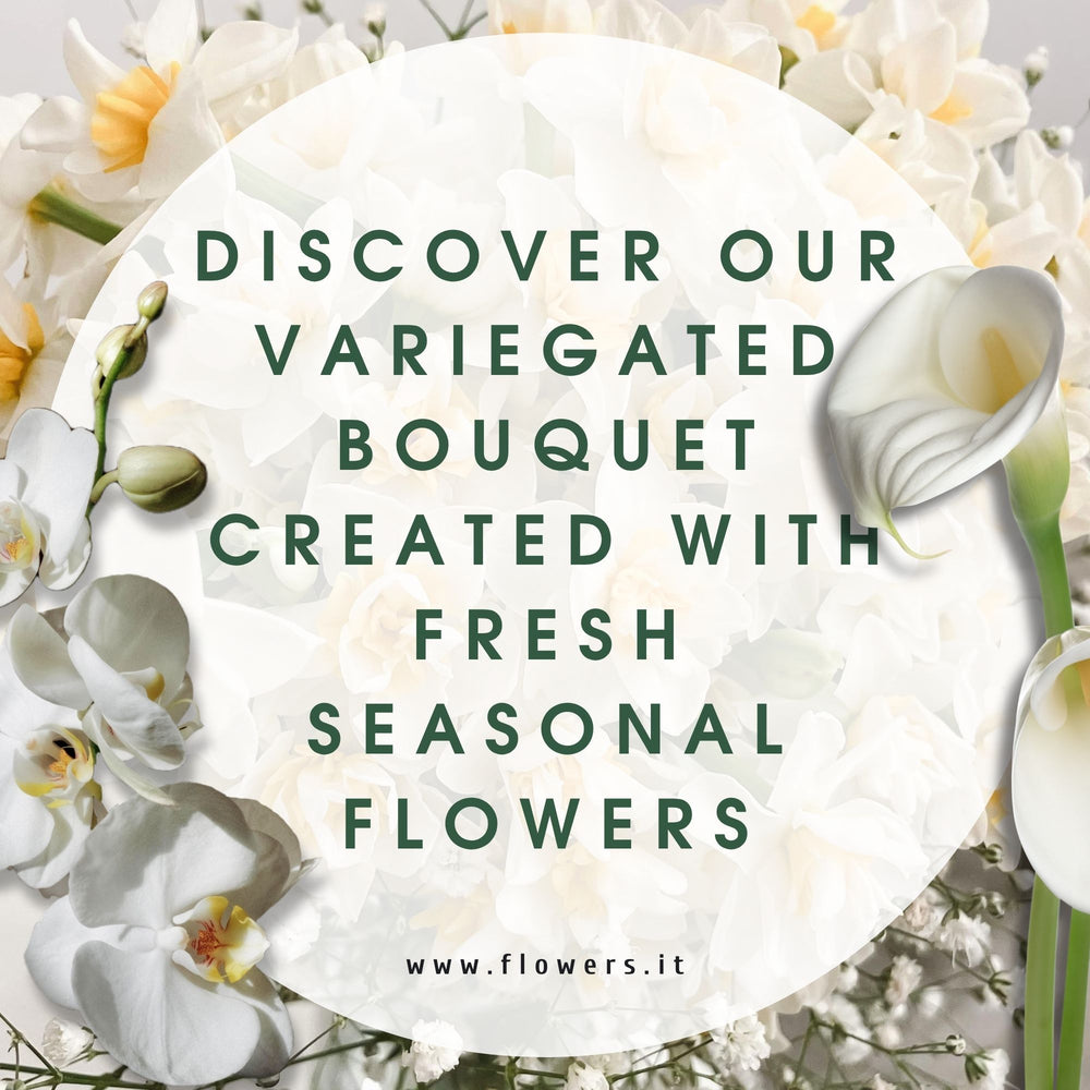 Bouquet creato dal fiorista con fiori freschi. | Consegna Fiori a Domicilio per ANNIVERSARI, Compleanno, Festa del Papà, Festa della Donna, Festa della Mamma, int-10, int-30, int-40, Laurea, Nascita, Pasqua, Primavera, RINGRAZIAMENTI