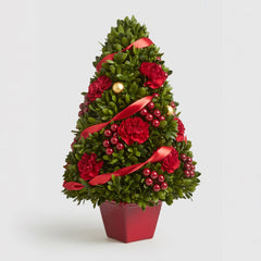 SCARLET CELEBRATION - Christmas Tree with Red Decorations