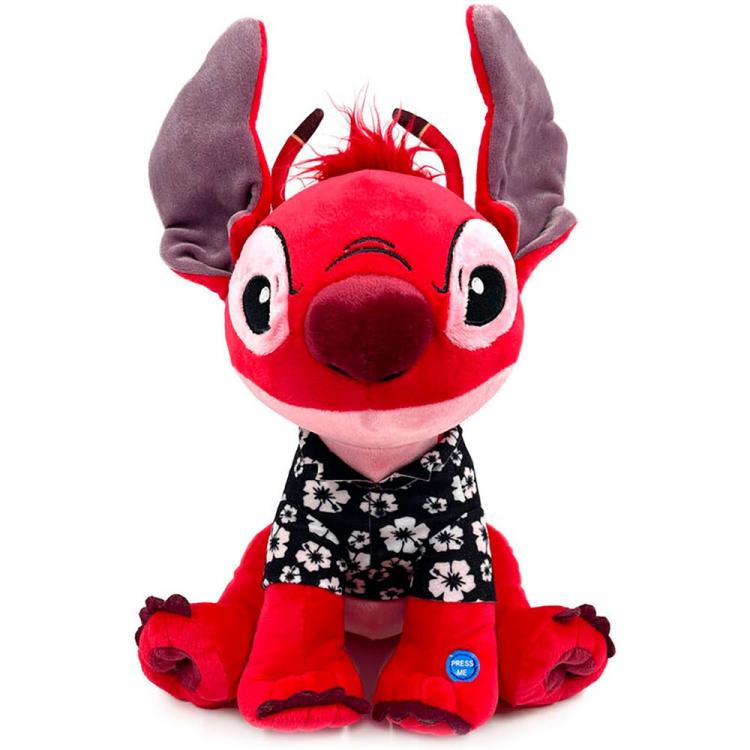 Disney Peluche Lilo & Stitch - Leroy Hawaii 30Cm Pupazzo Giocattolo Con Suoni