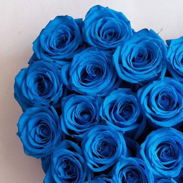 Cuore Piccolo di Rose Blu | Consegna Fiori a Domicilio per Compleanno, Festa del Papà, Festa della Donna, Laurea, Nascita