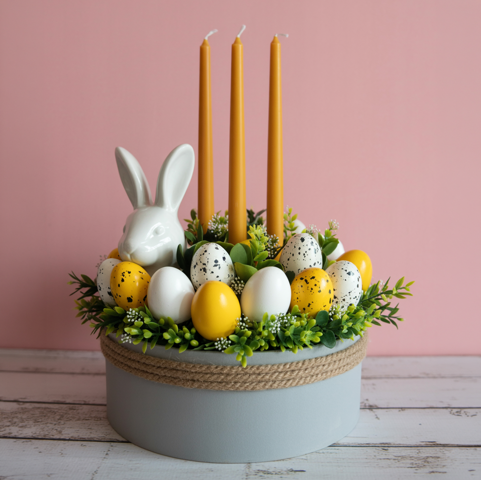 ALBA PRIMAVERILE – Flower Box con Decorazioni e Candele