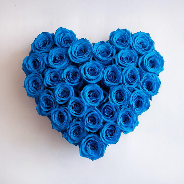 Cuore Piccolo di Rose Blu | Consegna Fiori a Domicilio per Compleanno, Festa del Papà, Festa della Donna, Laurea, Nascita
