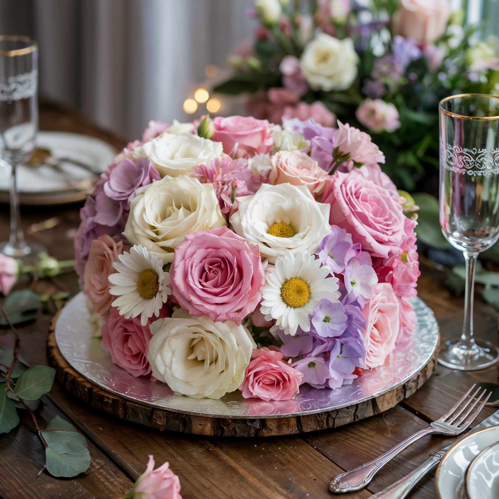 FIORI IN FESTA – Torta Centrotavola di Fiori Freschi (secondo la scelta del fiorista)