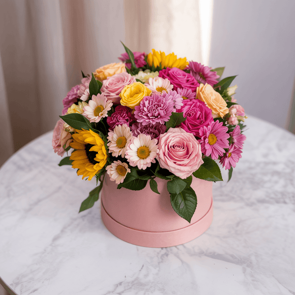 Flower Box piccola di Fiori Misti Colorati (Scelta del Fiorista) | Consegna Fiori a Domicilio per ANNIVERSARI, ANNIVERSARIO, Best Seller, Compleanni, Compleanno, Festa della Donna, Festa della mamma, Laurea, MATRIMONIO, Nascita, Pasqua, RINGRAZIAMENTI, SAN VALENTINO