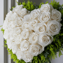 ETERNAL SERENITY - Funeral Heart of White Roses