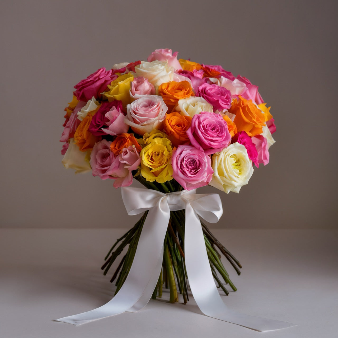 ARMONIA VIVACE – Bouquet di Rose Colorate (Selezione del Fiorista)