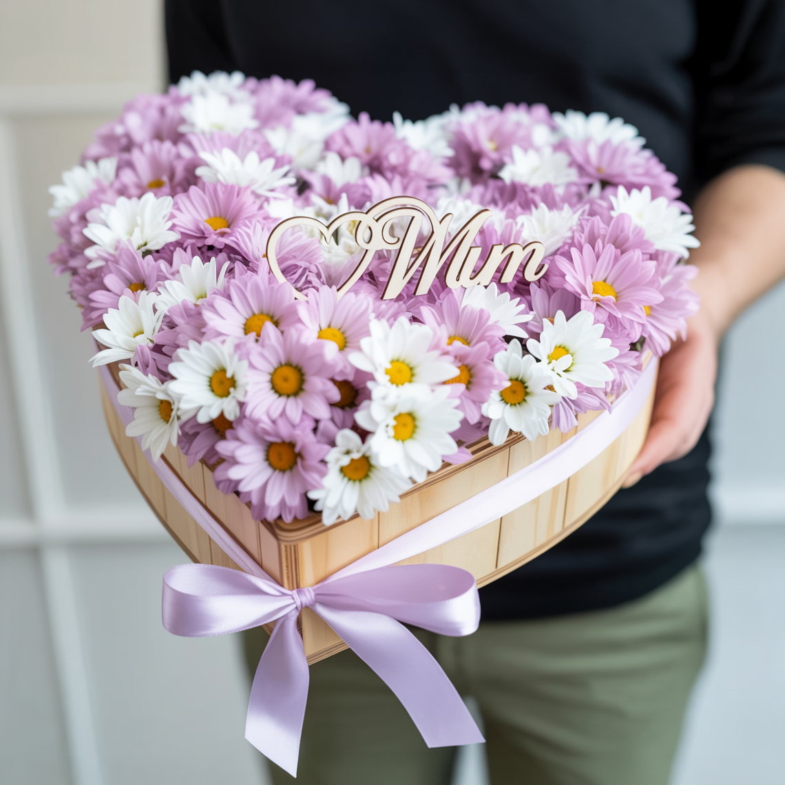 CUORE IN FIORE – Composizione Floreale a Forma di Cuore