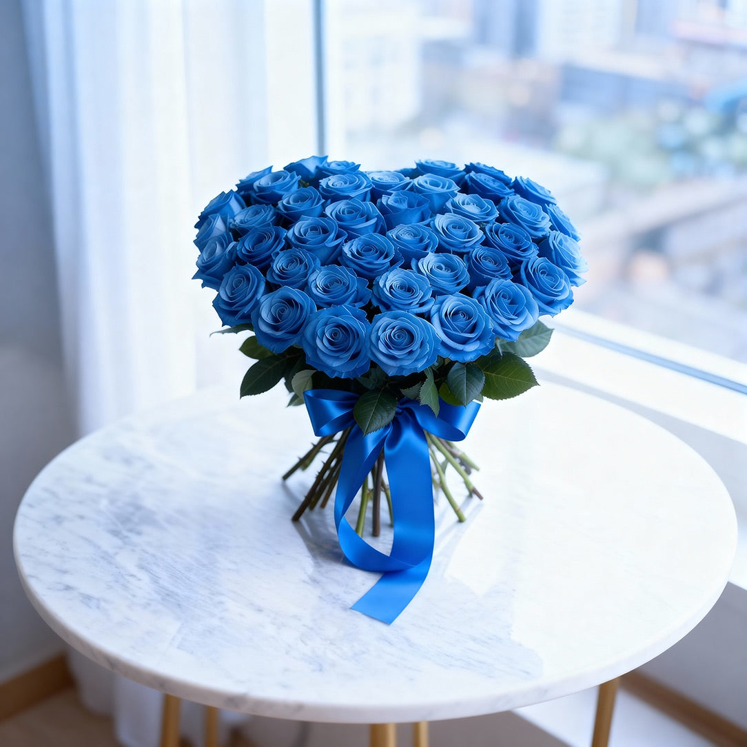 CUOR DI ROSA – Maxi Fascio di Rose a Forma di Cuore (Colore a Scelta)