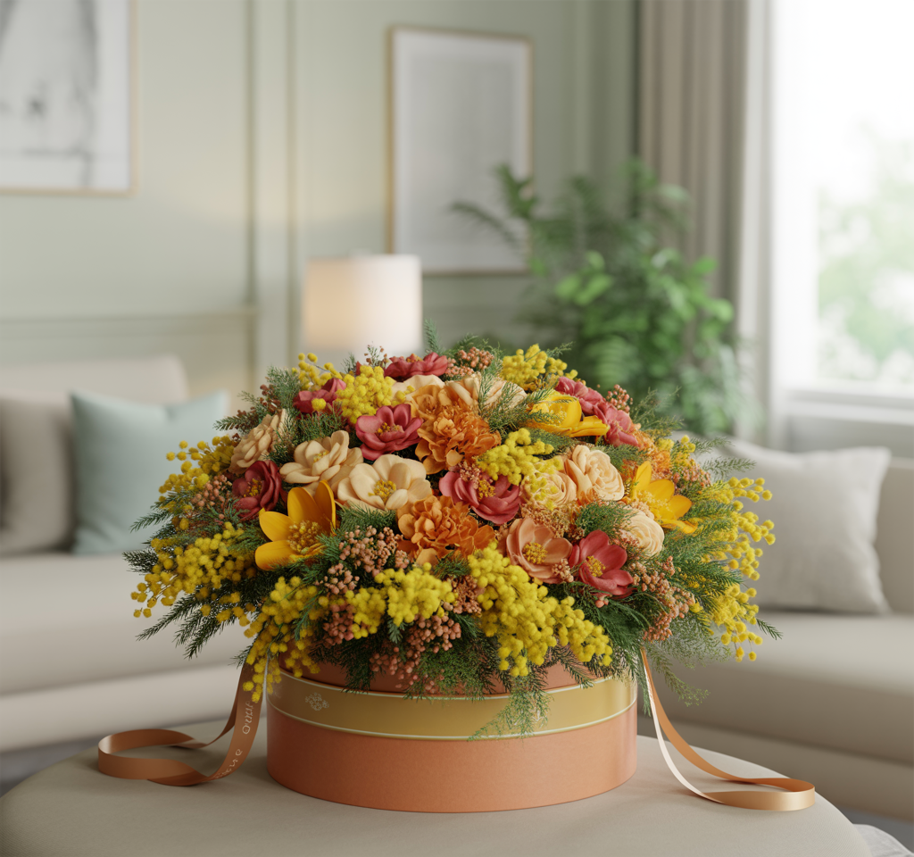 GIOIA IN FIORITURA – Flower Box Stagionale e Mimosa